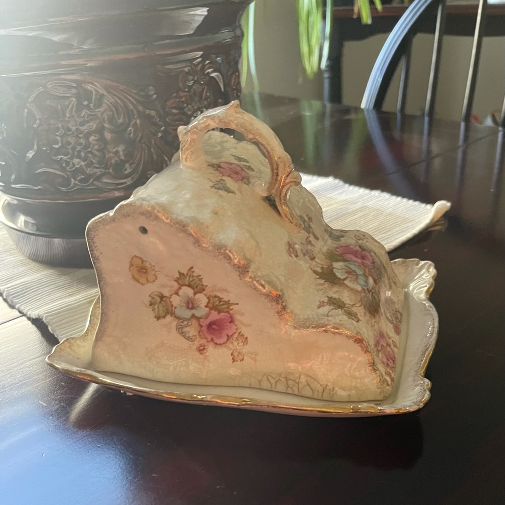S.F & Co England Victorian Covered Cheese Dish